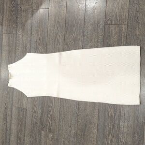 NWT Michael Kors Fitted Dress White Size Small High Neck Stretch